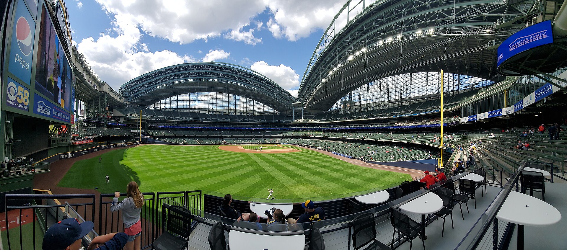 Panoramic view of American Family Field, home of the Milwaukee Brewers