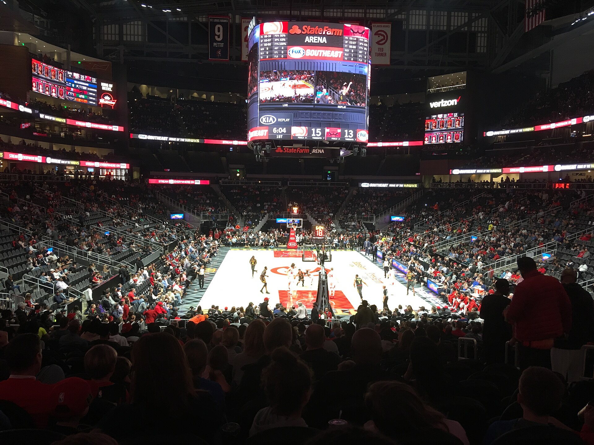 NBA game between the Chicago Bulls and Atlanta Hawks at State Farm Arena
