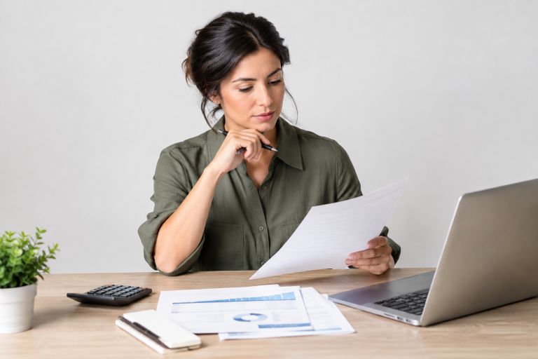 woman doing work